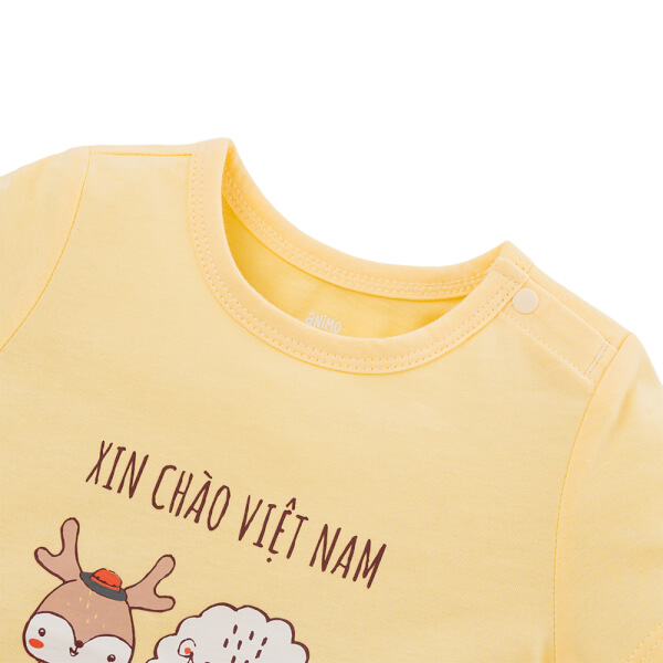 Bodysuit bé trai đùi bst friends Animo (0-3M,Vàng Xám,NN02) VD0825042