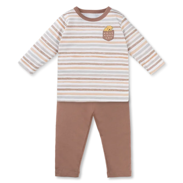 Bộ bé trai dài Animo Easy HN0925066 (1Y,Trắng-nâu, NN07)