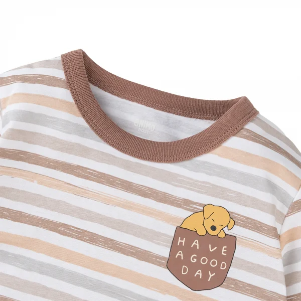 Bộ bé trai dài Animo Easy HN0925066 (1Y,Trắng-nâu, NN07)