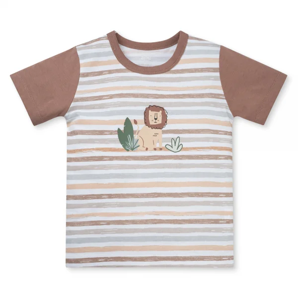 Bộ bé trai ngắn Animo Easy HN0925059 (1Y,Trắng-nâu, DD07)