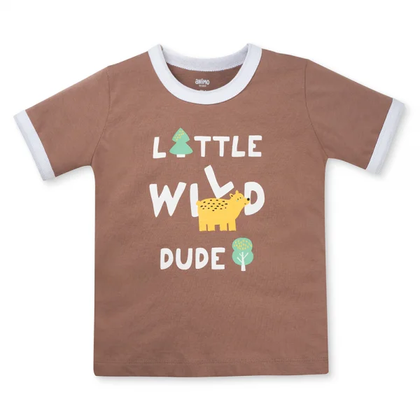 Bộ bé trai ngắn Animo Easy HN0925058 (1Y,Nâu-trắng, DD02)