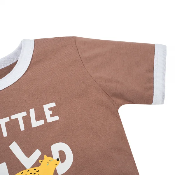 Bộ bé trai ngắn Animo Easy HN0925058 (1Y,Nâu-trắng, DD02)