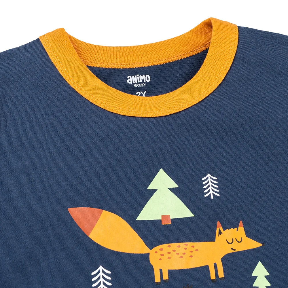 Bộ bé trai ngắn Animo Easy HN0925048 (1-4Y,Dương-vàng, DD01)