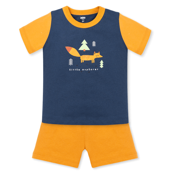 Bộ bé trai ngắn Animo Easy HN0925048 (1-4Y,Dương-vàng, DD01)