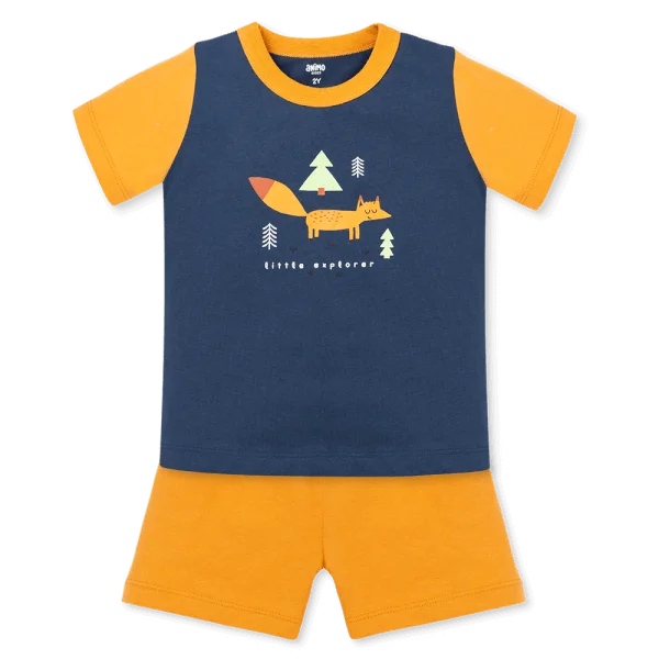 Bộ bé trai ngắn Animo Easy HN0925048 (1-4Y,Dương-vàng, DD01)