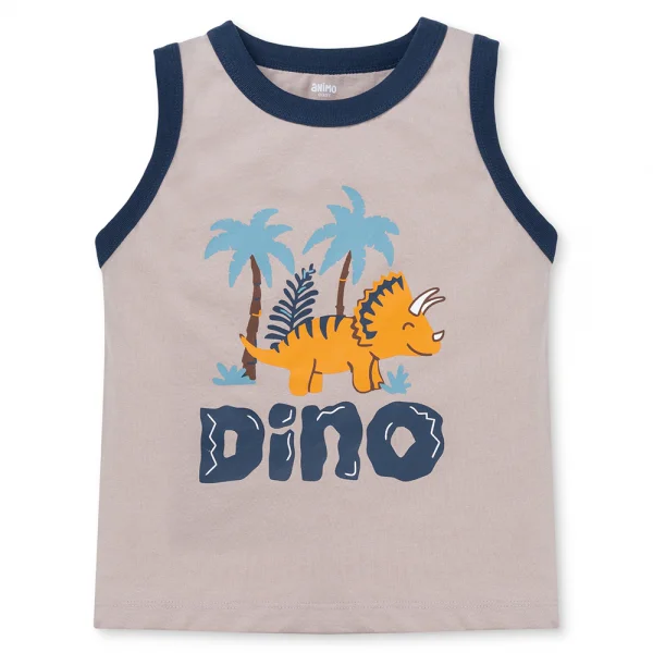 Bộ sát nách bé trai Animo Easy HN0925047 (1-4Y,Xám-dương, DD02)