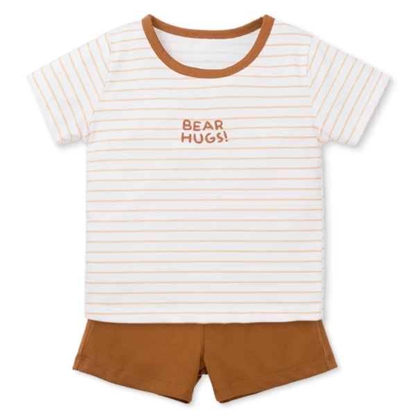 Bộ bé gái ngắn Animo Easy TX0925061 (2Y,Trắng-nâu,DD01)