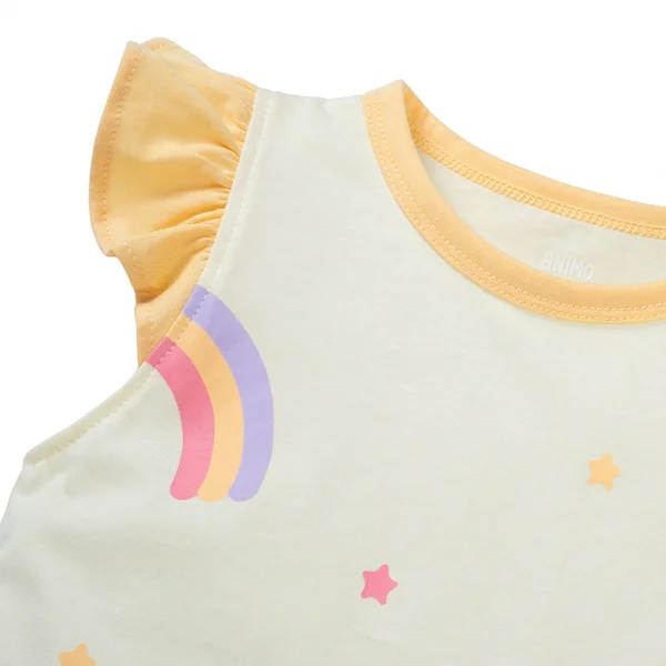 Bộ bé gái ngắn Animo Easy TX1025016 (2Y,Kem-vàng,TT02)