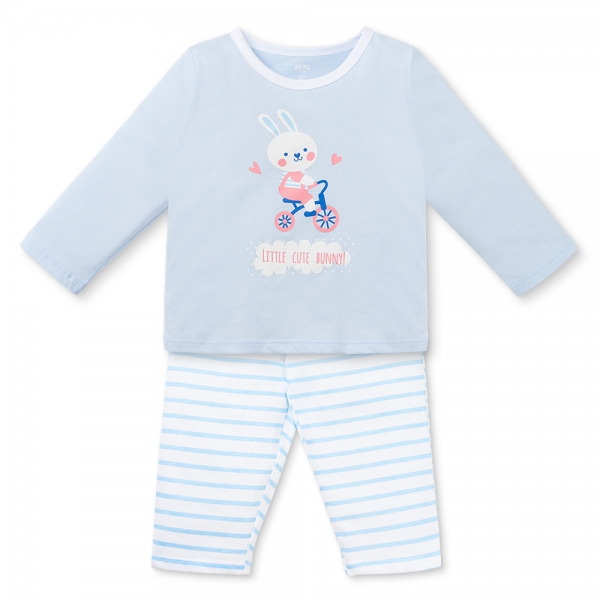 Bộ bé gái dài Animo Easy TX1025014 (2Y,Dương-trắng,TT02)