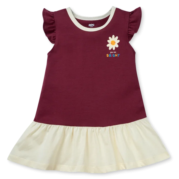 Đầm bé gái Animo Easy TX1025018 (2Y,Tía-kem,DD01)