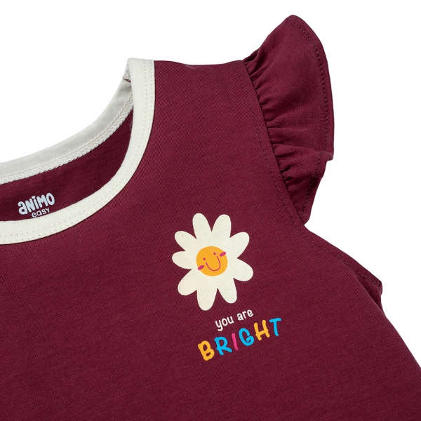 Đầm bé gái Animo Easy TX1025018 (2Y,Tía-kem,DD01)