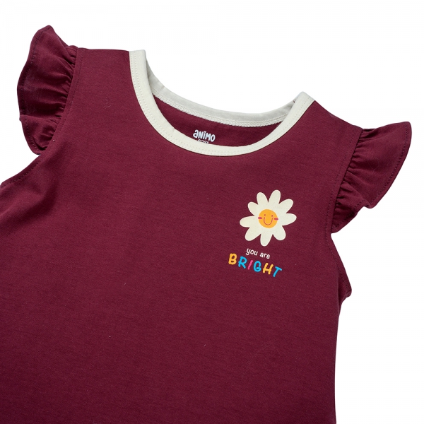 Đầm bé gái Animo Easy TX1025018 (2Y,Tía-kem,DD01)