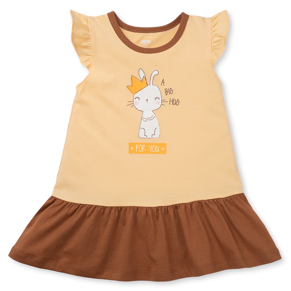 Đầm bé gái Animo Easy TX1025012 (2Y,Vàng-nâu,DD02)