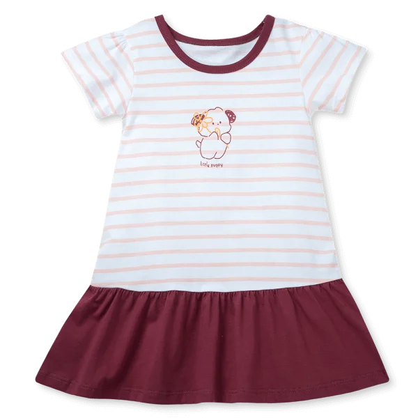 Đầm bé gái Animo Easy TX0925057 (2Y,Trắng-đô,TT02)