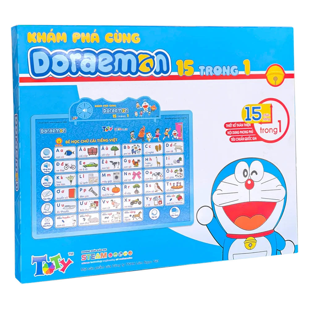 Bảng điện tử thông minh - Khám phá cùng Doraemon - 15 trong 1 - LB23