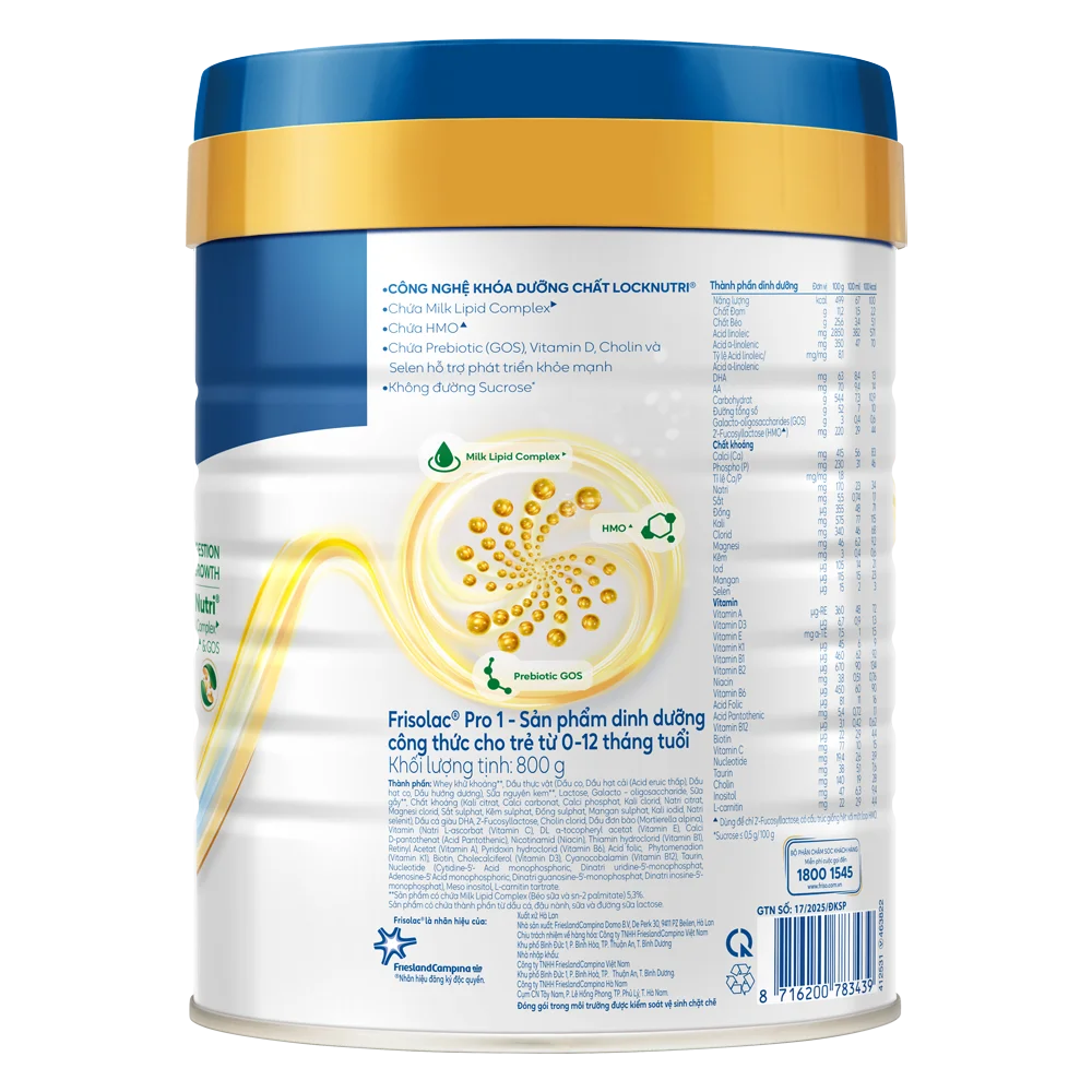 SPDDCT Frisolac Pro 1, 800g (0 -12 tháng)