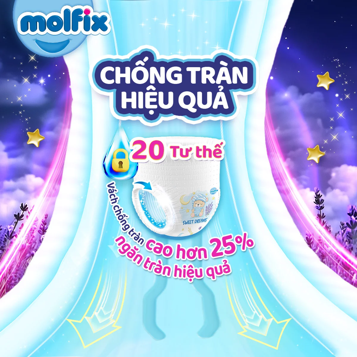 Molfix tã quần Sweet Dreams size XXL (30+4) Jumbo