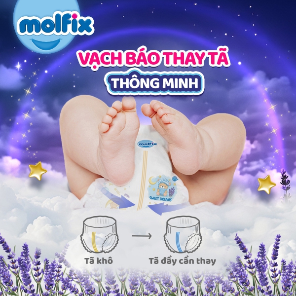 Molfix tã quần Sweet Dreams size XXL (30+4)x4 Jumbo