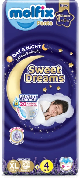 Molfix tã quần Sweet Dreams size XL (34+4) Jumbo