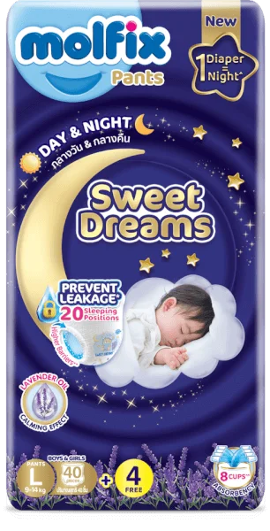 Molfix tã quần Sweet Dreams size L (40+4) Jumbo