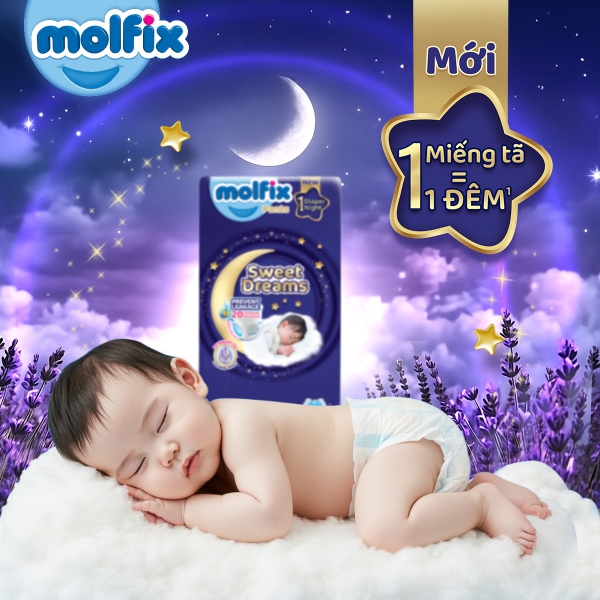 Combo 2 Molfix tã quần Sweet Dreams size M (46+4) Jumbo