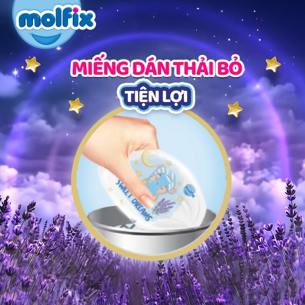 Combo 2 Molfix tã quần Sweet Dreams size M (46+4) Jumbo