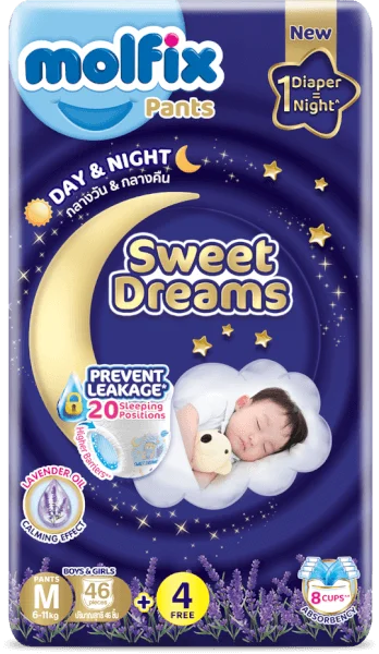 Molfix tã quần Sweet Dreams size M (46+4) Jumbo