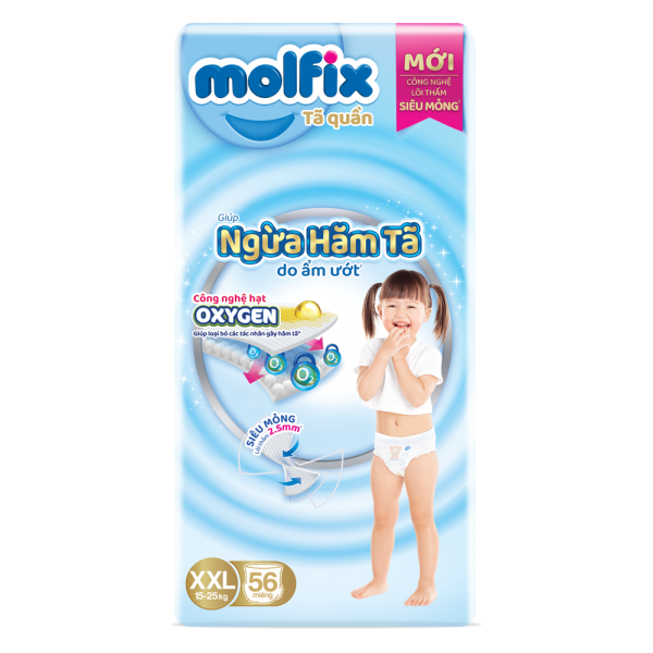 Combo 2 Molfix tã quần Oxygen size XXL 56x3 Ultra