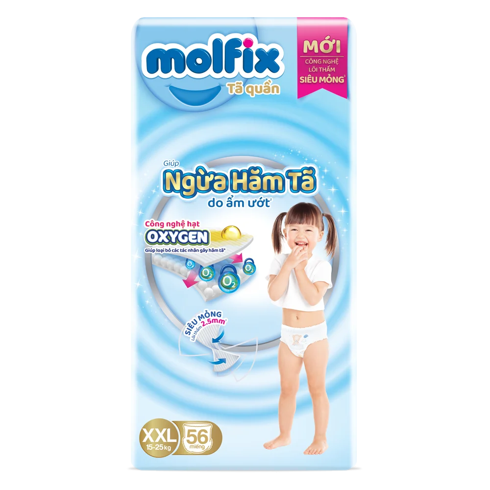 Molfix tã quần Oxygen size XXL 56 Ultra
