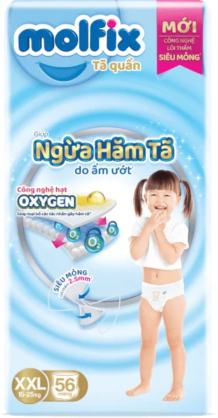 Molfix tã quần Oxygen size XXL 56 Ultra