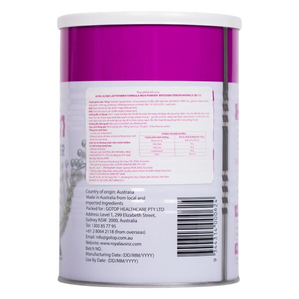 TPBS Royal Ausnz Lactoferrin Formula Milk Powder Bifidobacteriumanimalis (BB-12)
