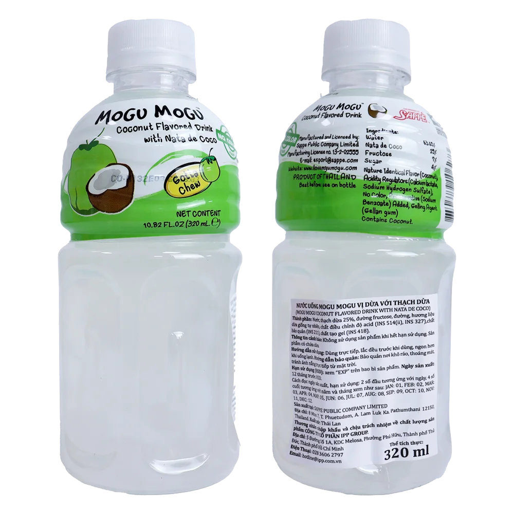 Nước uống Mogu Mogu vị Dừa với Thạch Dừa 320ml