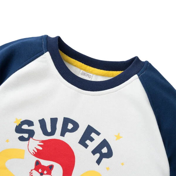 Bộ đông bé trai dài Animo ST0825014 (1-4Y, Trắng-Navy, TT02)