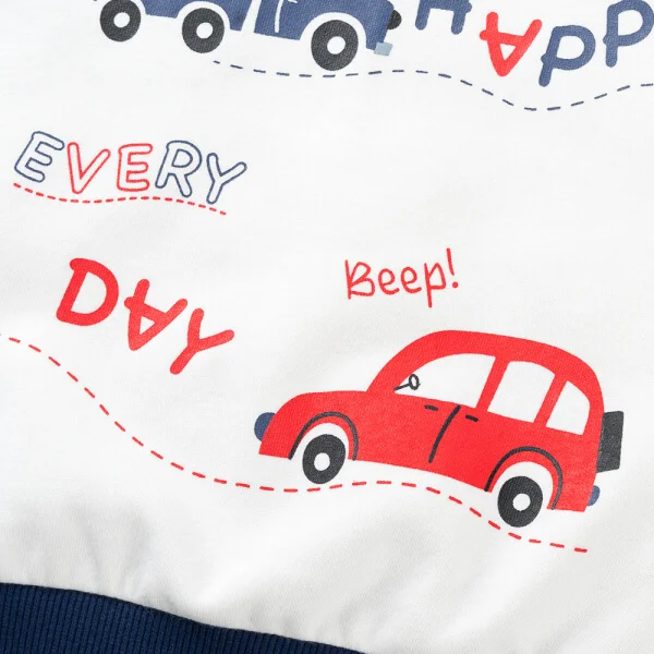 Bộ đông bé trai dài Animo ST0825012 (1-4Y, Trắng-đỏ, TT02)