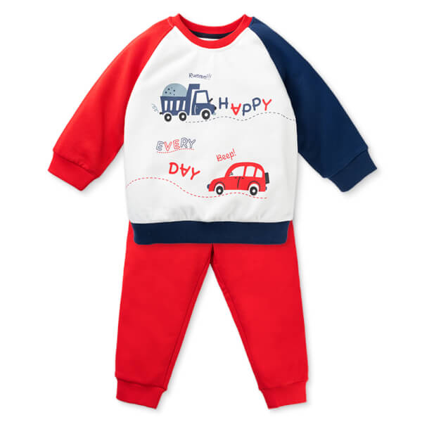 Bộ đông bé trai dài Animo ST0825012 (1-4Y, Trắng-đỏ, TT02)