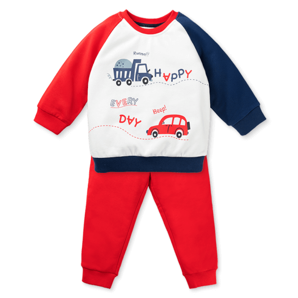 Bộ đông bé trai dài Animo ST0825012 (1-4Y, Trắng-đỏ, TT02)