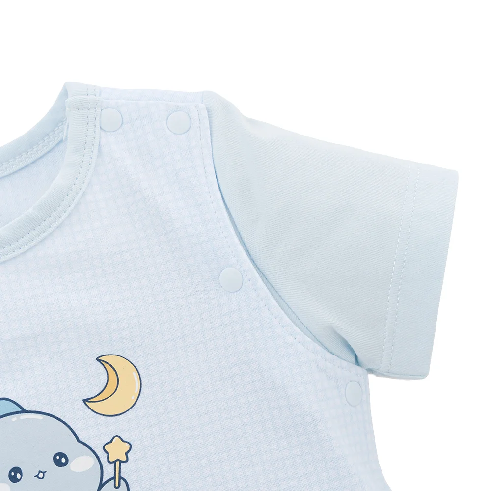 Bodysuit bé trai đùi bst cute dino Animo VD0825050 (0-12M, Xanh nhạt, NN02)