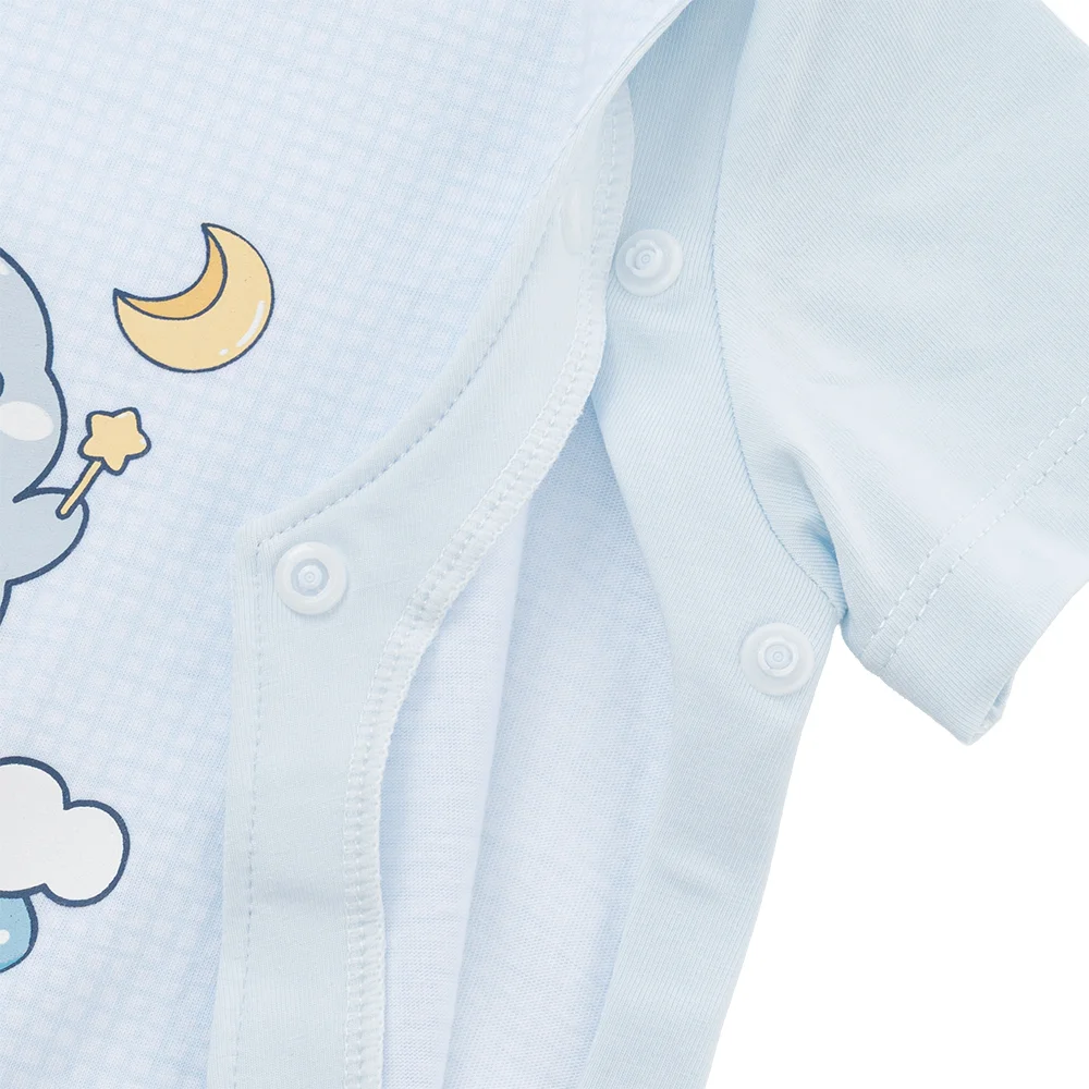 Bodysuit bé trai đùi bst cute dino Animo VD0825050 (0-12M, Xanh nhạt, NN02)