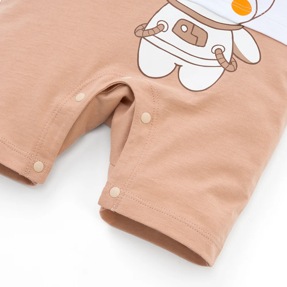Bodysuit bé trai đùi bst astronaut Animo VD0825049 (0-12M, Trắng-nâu nhạt, NN02)