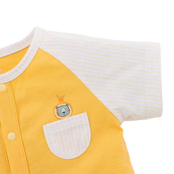 Bodysuit bé trai đùi bst roarrr Animo VD0825044 (0-12M, Vàng, NN02)