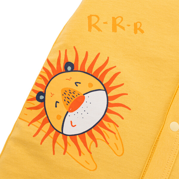 Bodysuit bé trai đùi bst roarrr Animo VD0825044 (0-12M, Vàng, NN02)