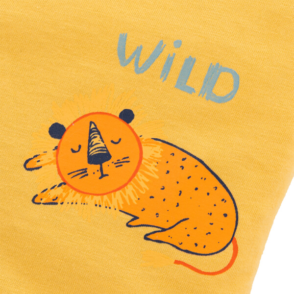 Bodysuit bé trai đùi bst roarrr Animo VD0825044 (0-12M, Vàng, NN02)