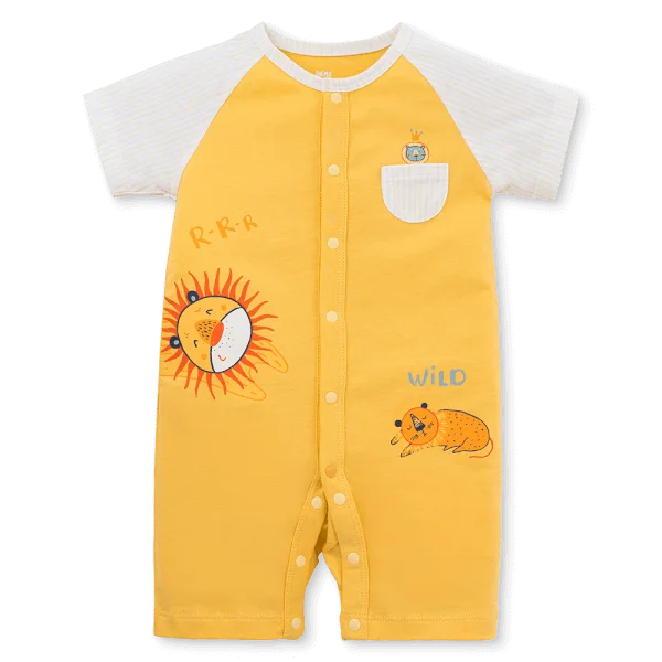 Bodysuit bé trai đùi bst roarrr Animo VD0825044 (0-12M, Vàng, NN02)