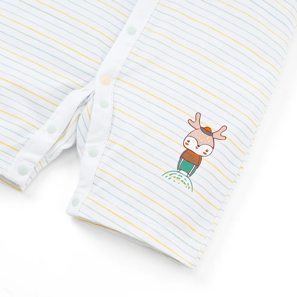 Bodysuit bé trai đùi bst friends Animo VD0825041 (0-12M, Trắng, NN02)