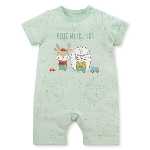 Bodysuit bé trai đùi bst friends Animo VD0825039 (0-12M, Xanh lá, NN02)