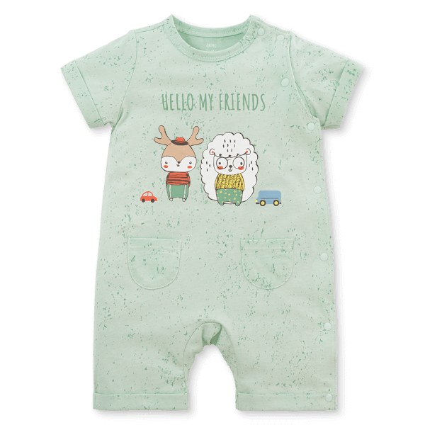 Bodysuit bé trai đùi bst friends Animo VD0825039 (0-12M, Xanh lá, NN02)