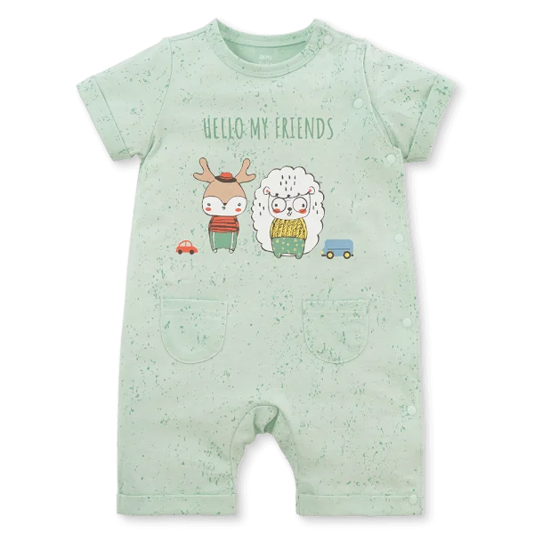 Bodysuit bé trai đùi bst friends Animo VD0825039 (0-12M, Xanh lá, NN02)