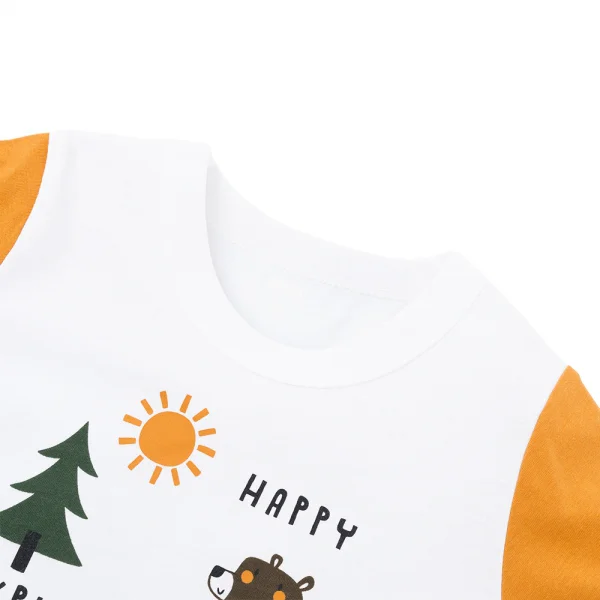 Bộ bé trai ngắn Animo Easy HN0925050 (1-4Y,Trắng-vàng, NN02)