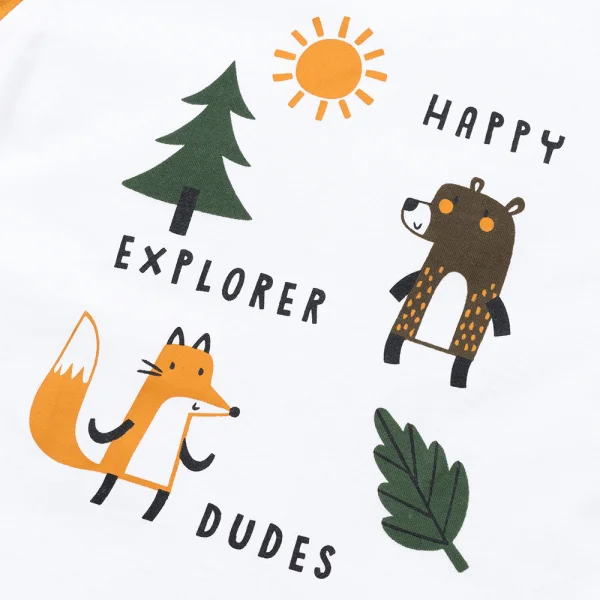 Bộ bé trai ngắn Animo Easy HN0925050 (1-4Y,Trắng-vàng, NN02)