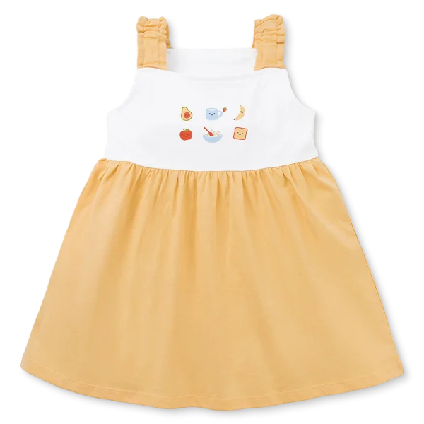 Đầm bé gái Animo Easy LU0825069 (1-4Y,Kem-vàng,TT01)